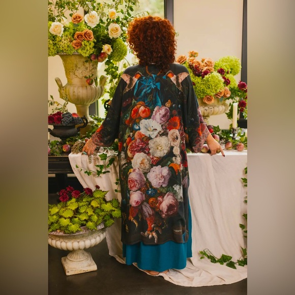 ⭐️Market of Stars⭐️ Flight of Fancy Vintage Art Boho Long Duster - Picture 3 of 17